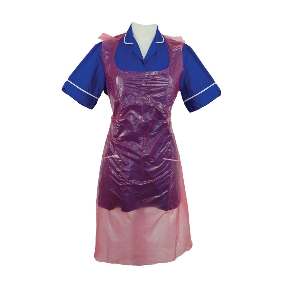 ShieldÂ® Red Medium Duty Aprons on a Roll ? 27" x 42"