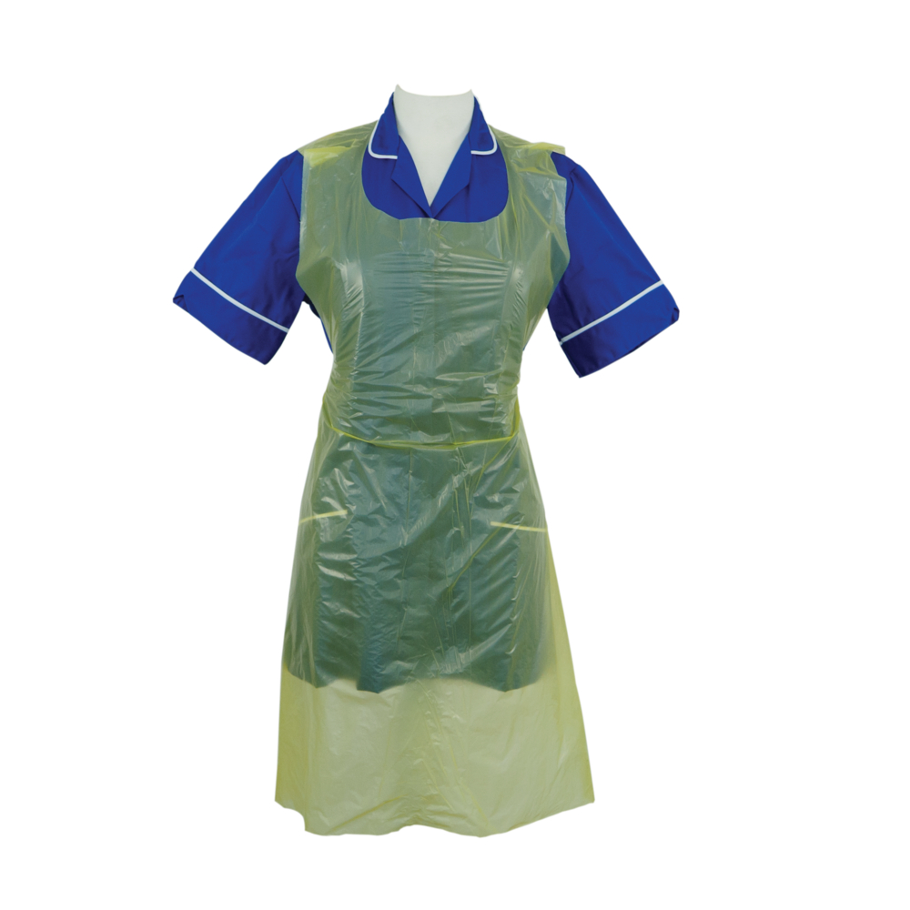 ShieldÂ® Yellow Medium Duty Aprons on a Roll ? 27" x 42"