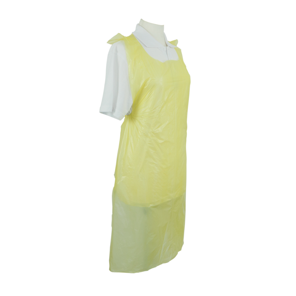 ShieldÂ® Yellow Disposable Aprons on a Roll ? 27" x 42"