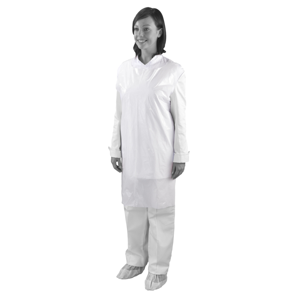 ShieldÂ® White Disposable Aprons in a Pack ? 27" x 40"