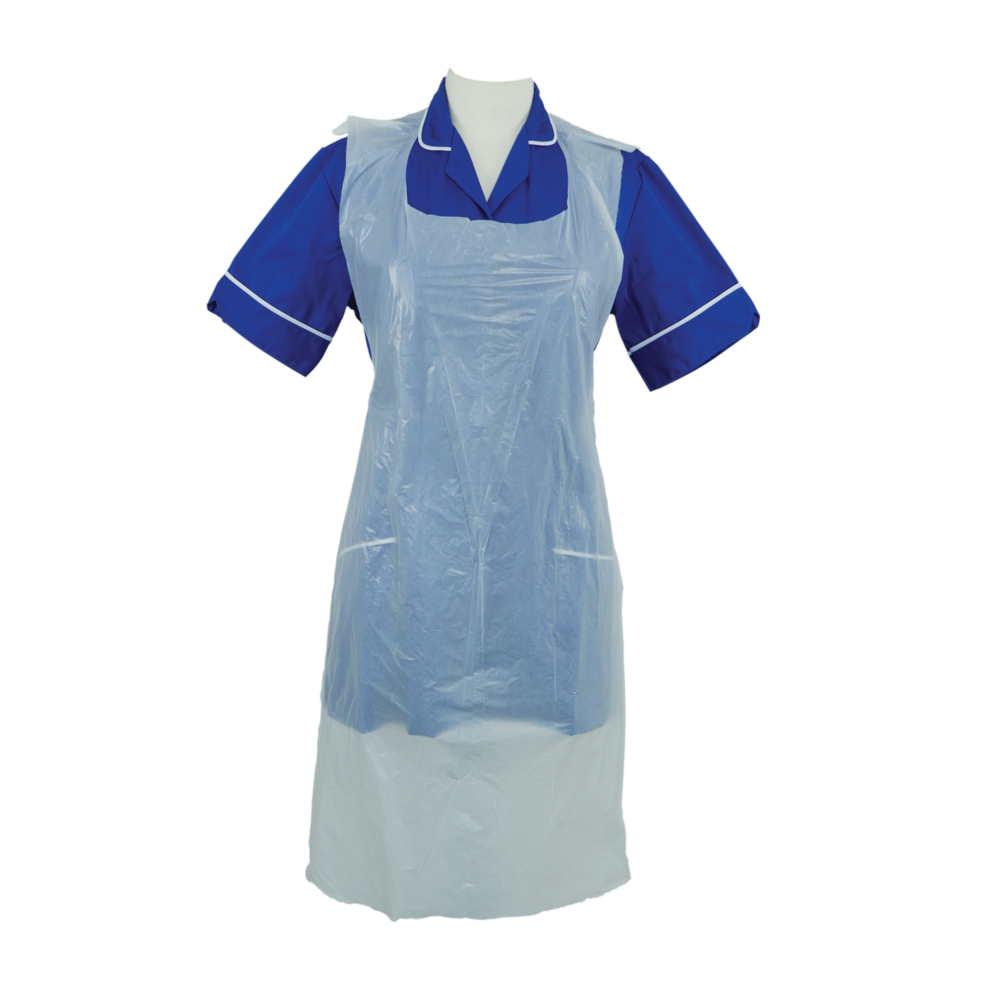 ShieldÂ® White Extra Heavy Duty Longer Tie Aprons in a Pack ? 27" x 46"